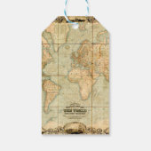 アドベンチャーアワitsヴィンテージワールドマップブルーアジサイ ギフトタグ (裏面)