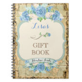 アドベンチャーアワitsヴィンテージワールドマップブルーアジサイ ノートブック (正面)