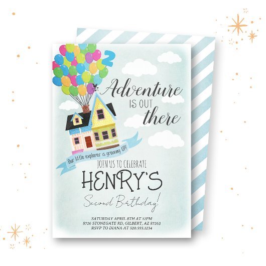 アドベンチャーイズアウトザアウト誕生日招待状 招待状