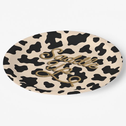 アドベンチャーインザワイルドウエストロデオ誕生日 ペーパープレート (アングル)