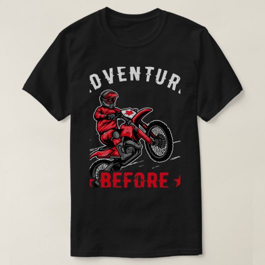 アドベンチャーウィザ認知症バイクもしくは自転車に乗る人オートバイカッコいいリ Tシャツ (デザイン正面)