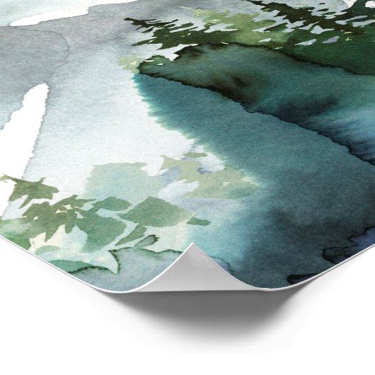 アドベンチャーウィルダネスベビーシャワーウェルカムサイン ポスター (角)