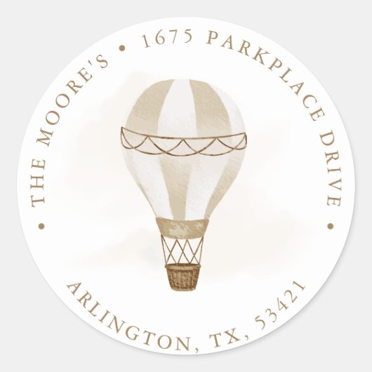 アドベンチャーウェイズニュートラル |差出人住所 ラウンドシール (正面)