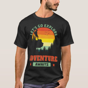アドベンチャーウェイズハイキングアウトドアハイカー自然 Tシャツ