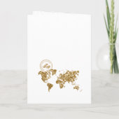 アドベンチャーウェイズパスポートマップトラベルブライダルシャワー 招待状 (裏面)