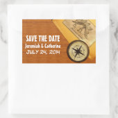 アドベンチャーウェディング日付シールを保存 長方形シール (バッグ)