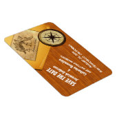 アドベンチャーウェディング日付磁石を保存 マグネット (右側)