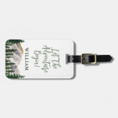 アドベンチャーウォーターの色の山々パーソナライズされた ラゲッジタグ (正面横)