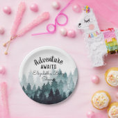 アドベンチャーウォーター素朴カラーフォレストベビーシャワー ペーパープレート (パーティー)