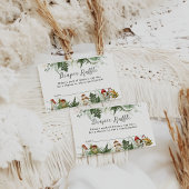 アドベンチャーウッドランドキノコ男の赤ちゃんシャワー エンクロージャーカード