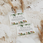 アドベンチャーウッドランドキノコ男の赤ちゃんシャワー エンクロージャーカード