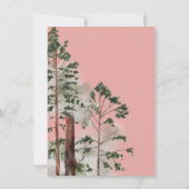 アドベンチャーウッドランドフォレストガールベビーシャワー 招待状 (裏面)