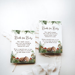 アドベンチャーウッドランドマッシュルームシダ男の赤ちゃんシャワー エンクロージャーカード