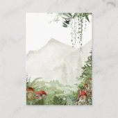 アドベンチャーウッドランドマッシュルームシダ男の赤ちゃんシャワー エンクロージャーカード (裏面)