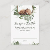 アドベンチャーウッドランドマッシュルームベア男の赤ちゃんシャワー エンクロージャーカード (正面)