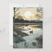 アドベンチャーウッドランドマヨルダックベビーシャワー 招待状 (裏面)