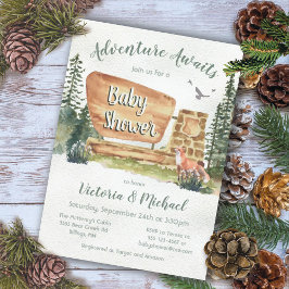 アドベンチャーウッドランド国立公園赤ちゃんシャワー 招待状