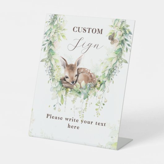 アドベンチャーウッドランド男の赤ちゃんシャワカスタムーサイン 台座サイン (正面)