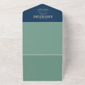 アドベンチャーウッドランド&プレディメンジョン少年の赤ちゃんシャワー オールインワン招待状 (外側)