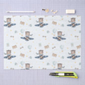 アドベンチャーエアビエーションベアーブルー飛行機デクページ 薄葉紙 (クラフト)