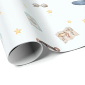 アドベンチャーエアビエーションベアーブルー飛行機 ラッピングペーパー (ロールコーナー)