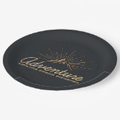 アドベンチャーエクスプロードリームディスカバータイポグラフィ ペーパープレート (アングル)