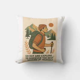アドベンチャーエクスプローラ引用文ヴィンテージハイキング クッション