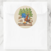 アドベンチャーエルクキャンプの時間を作る ラウンドシール (バッグ)