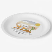 アドベンチャーオレンジキャンパークロースレインベビーシャワー ペーパープレート (アングル)