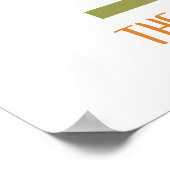 アドベンチャーオレンジレトロキャンパーニュートラルベビーシャワー ポスター (角)