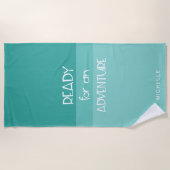 アドベンチャーカスタムスクリプト |モノグラムビーチタオル ビーチタオル (正面)