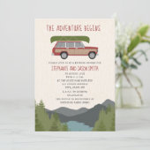 アドベンチャーカヌーウッドワゴンマウンテンウェディングシャワー 招待状 (スタンド正面)