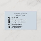 アドベンチャーガイドブルーウォーターカラーフォレストマウンテン 名刺 (裏面)