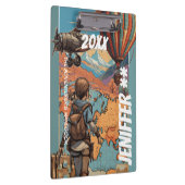 アドベンチャーガールパーソナライズされたトラベルテーマ クリップボード (右)