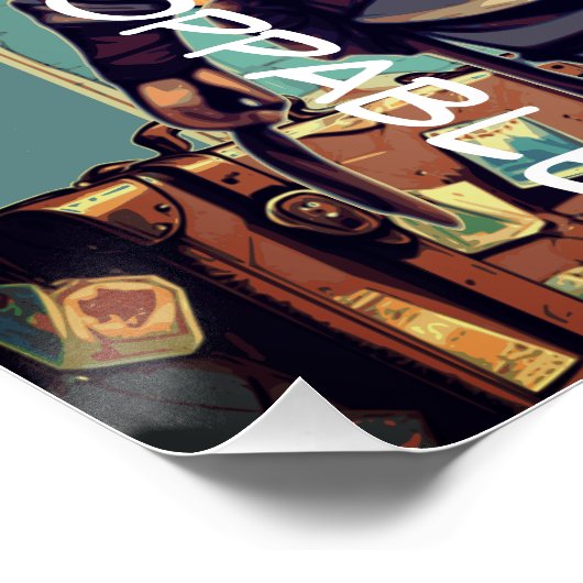 アドベンチャーガールパーソナライズされたトラベルテーマ ポスター (コーナー)