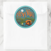 アドベンチャーキャンピングステッカー ラウンドシール (バッグ)