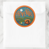 アドベンチャーキャンピングステッカー ラウンドシール (バッグ)