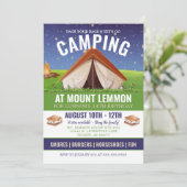 アドベンチャーキャンピングスモレスキャンプアウト誕生日 招待状 (スタンド正面)
