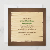 アドベンチャーキャンプ招待状 招待状 (裏面)