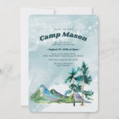 アドベンチャーキャンプ誕生日招待状 招待状 (正面)