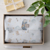 アドベンチャーキュート航空ベアーブルー飛行機デコパージュ 薄葉紙 (ギフト)