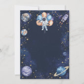 アドベンチャーギャラクシー 誕生日招待状 | 宇宙飛行士 招待状 (裏面)