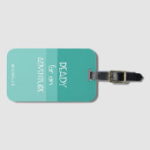 アドベンチャーグラデーションティール(緑がかった色) | モノグラム荷物タグ ラゲッジタグ (正面横)