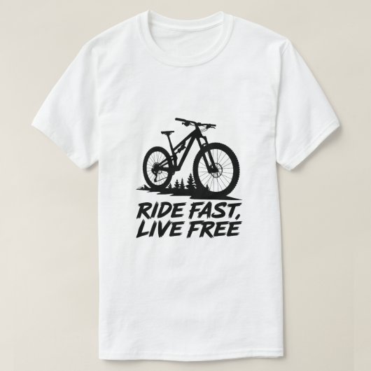 アドベンチャーサイクリング引用文マウンテンバイクデザイン Tシャツ (デザイン正面)