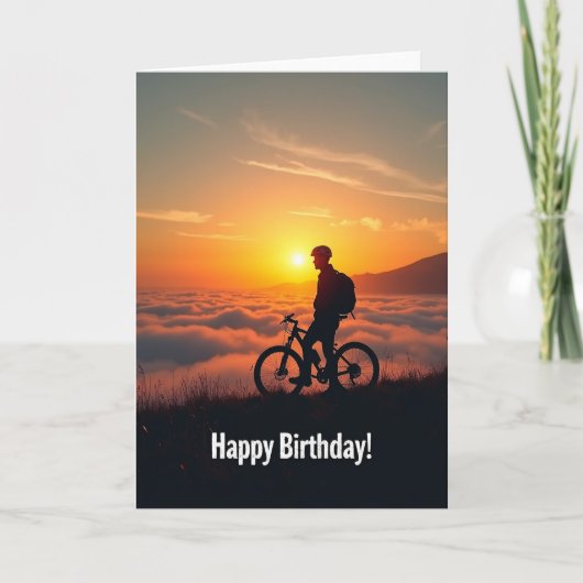 アドベンチャーサンセット 誕生日カード カード (正面)