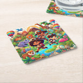 アドベンチャーシーカーズ紙コースター スクエアペーパーコースター (アングル)