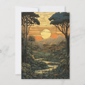 アドベンチャージャングル動物のベビーシャワー 招待状 (裏面)