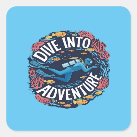 アドベンチャースキューバダイビング海探索 スクエアシール (正面)