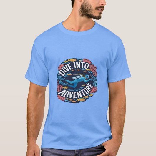 アドベンチャースキューバダイビング海探索 Tシャツ (正面)