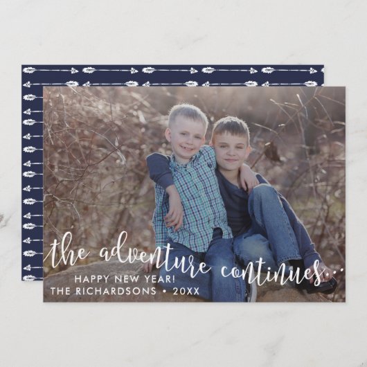 アドベンチャースクリプト新年のフォトカード シーズンカード (正面/裏面)